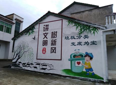 江城墙绘是现在流行的墙体广告